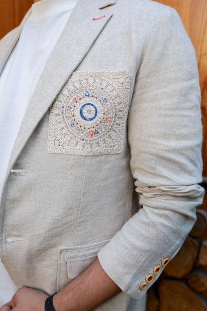 Coastal Compass Linen Suit