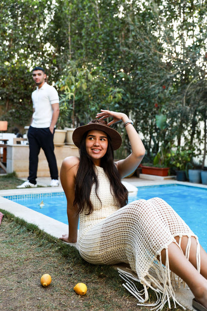 Boho Fringe Crochet Dress